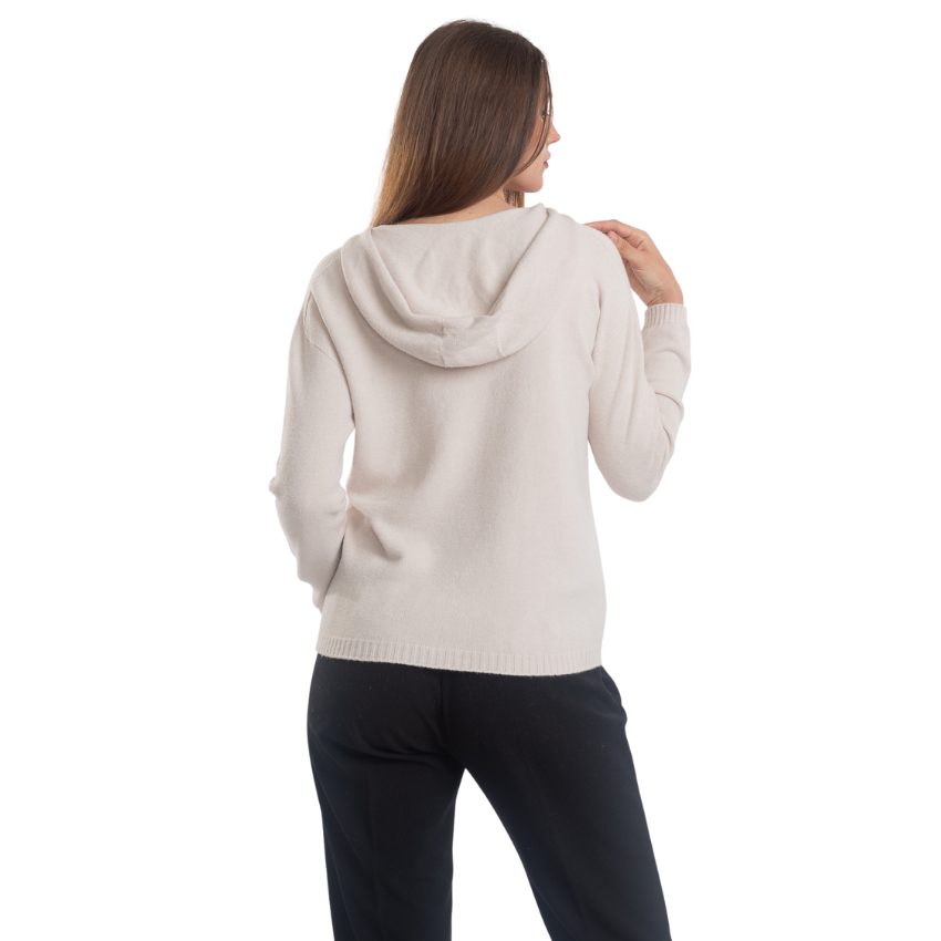 VERA MAY ITALIAN SABBIA HOODED SWEATER 0058