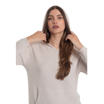 VERA MAY ITALIAN SABBIA HOODED SWEATER 0058
