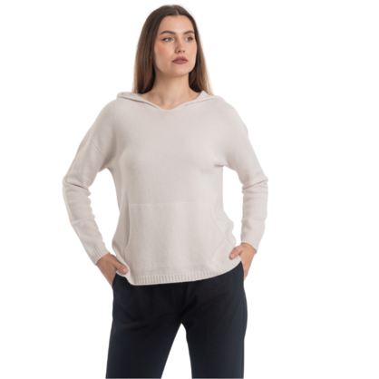 VERA MAY ITALIAN SABBIA HOODED SWEATER 0058