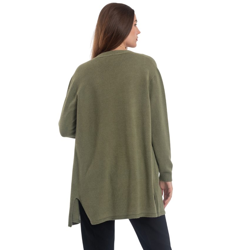 Vera May Italian Green Long Cardigan 0062
