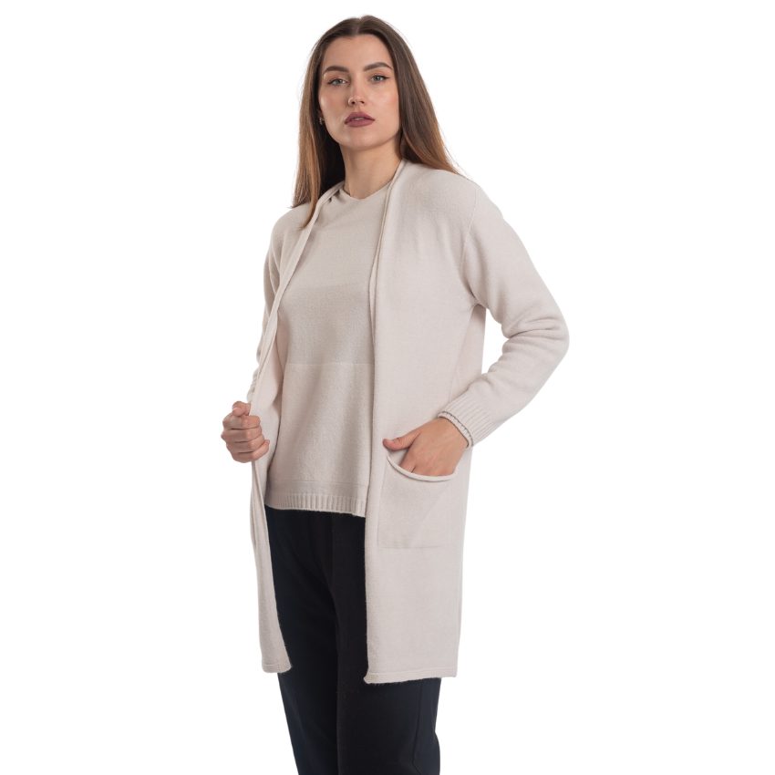 Vera May Italian Sabbia Long Cardigan 0062