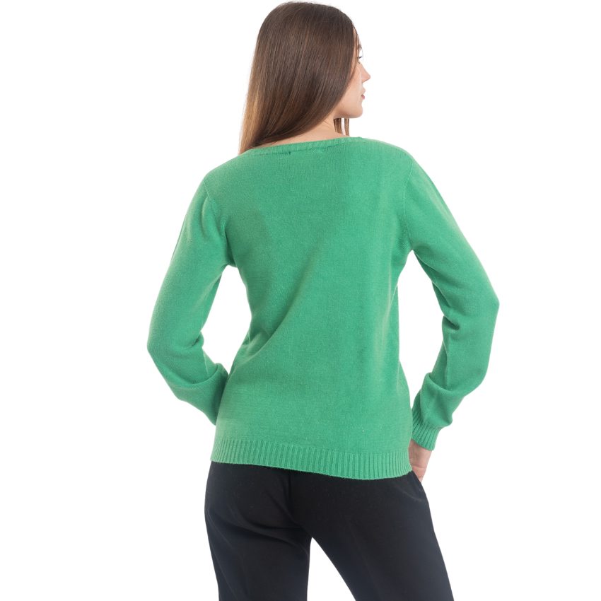 VERA MAY ITALIAN GREEN PRINTED SWEATER 0067