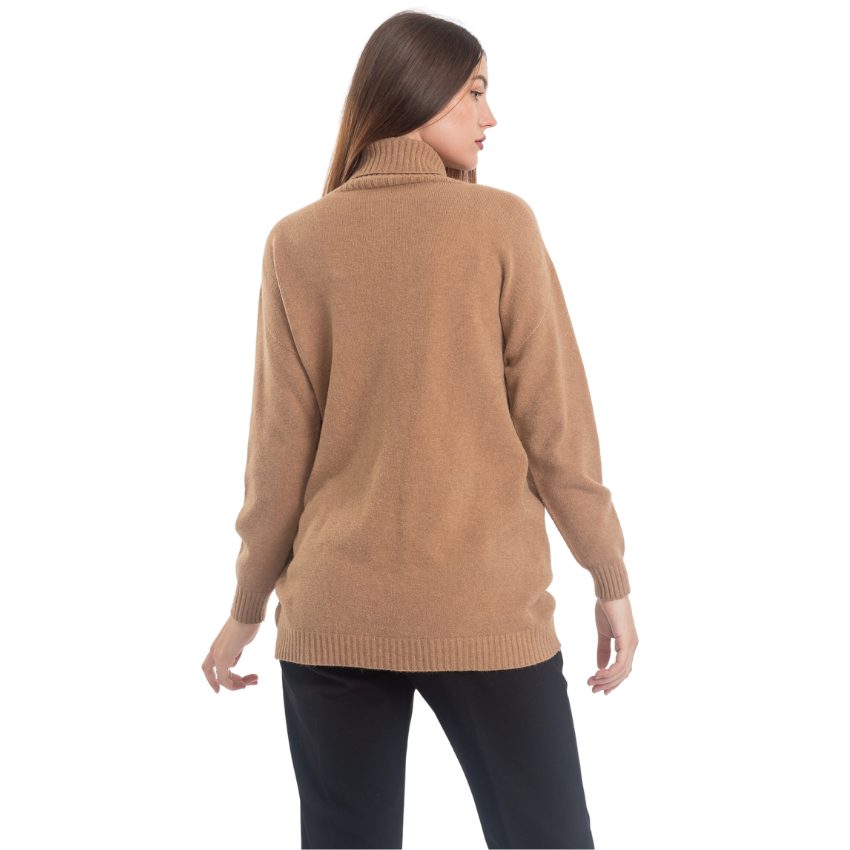VERA MAY ITALIAN CAMEL TURTLENECK SWEATER 0097