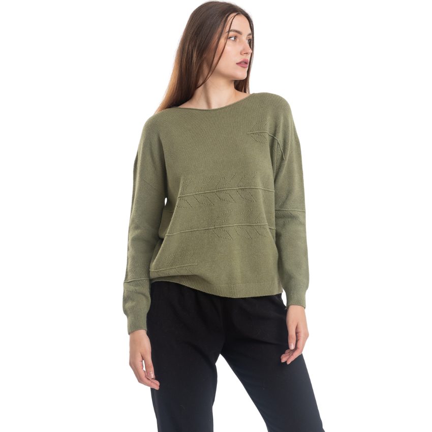 VERA MAY ITALIAN GREEN SWEATER 0118