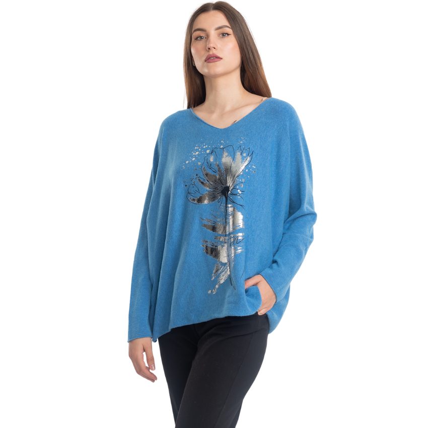 VERA MAY ITALIAN JEANS PRINTED SWEATER 0200