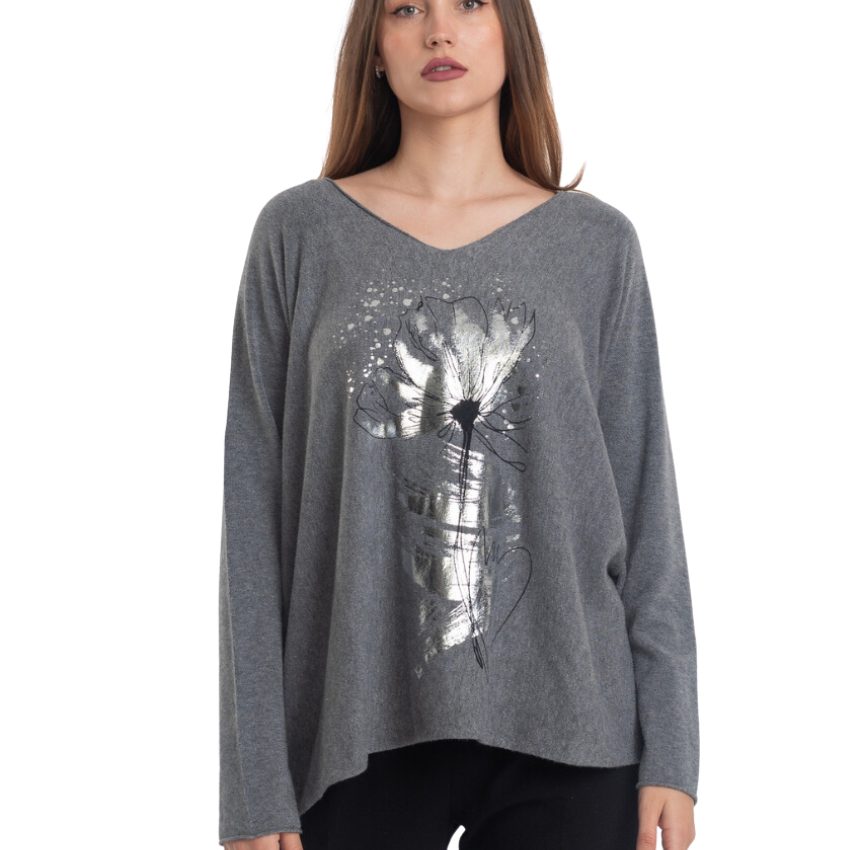 VERA MAY ITALIAN SABBIA PRINTED SWEATER 0200