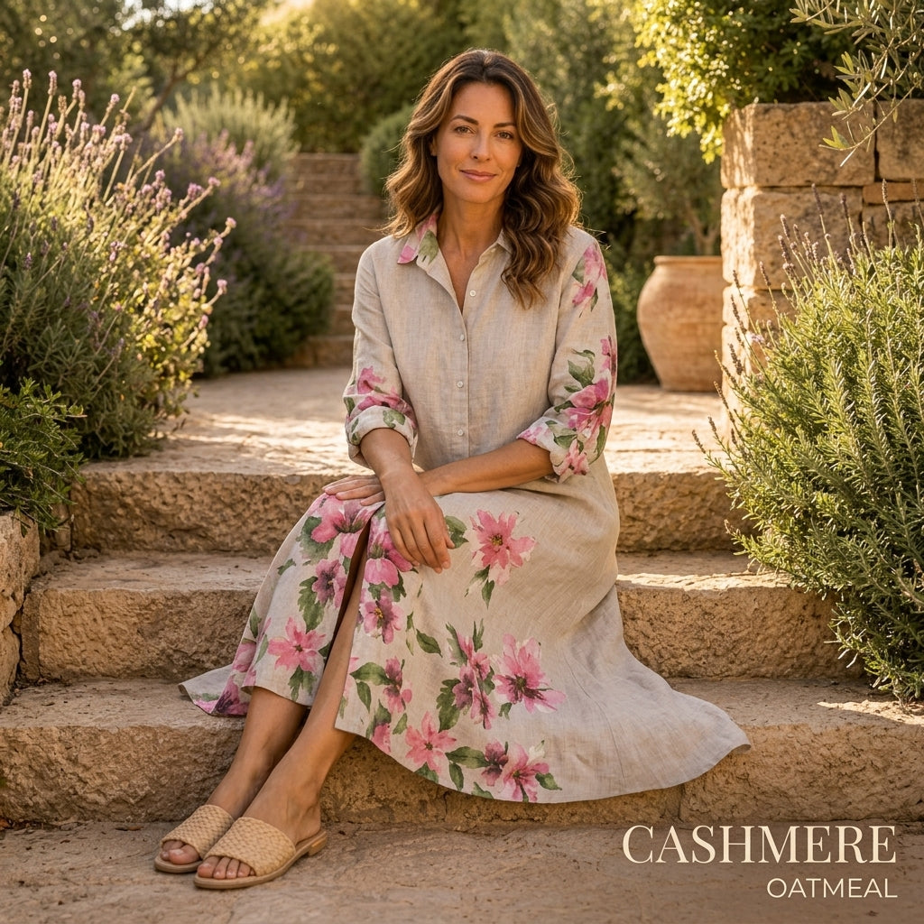Vera May cashmere Italian linen dress 10033