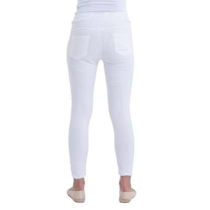 1223 VERA MAY WHITE ITALIAN LINEN PANT