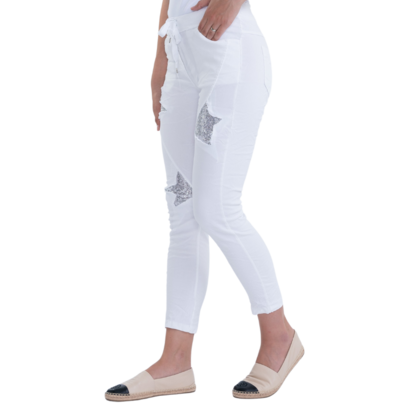 1224 VERA MAY BIANCO ITALIAN LINEN PANT