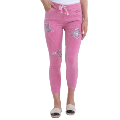 1224 VERA MAY PINK ITALIAN LINEN PANT