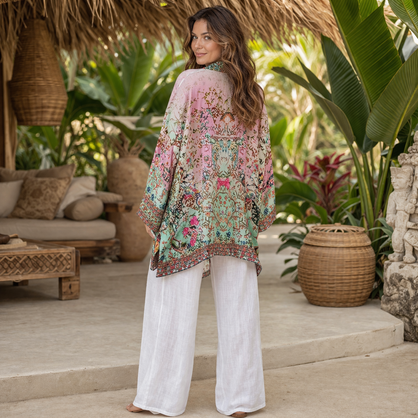 VERA MAY 1428-1308B EMILY ROSE SHORT KIMONO