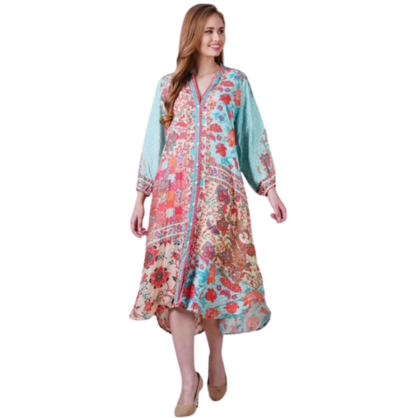 VERA MAY 1671-1095A EMILY ROSE VISCOSE DRESS