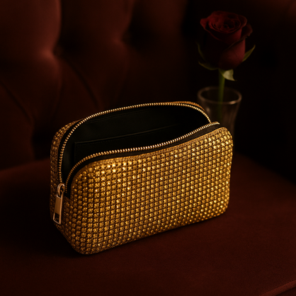 VERA MAY 19CM GOLD EVENING HANDBAG