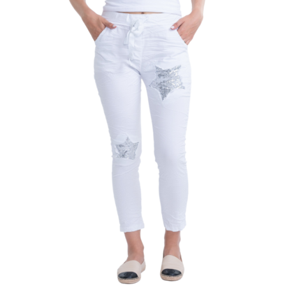 20781 VERA MAY WHITE ITALIAN LINEN PANT
