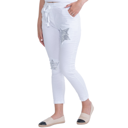 20781 VERA MAY WHITE ITALIAN LINEN PANT