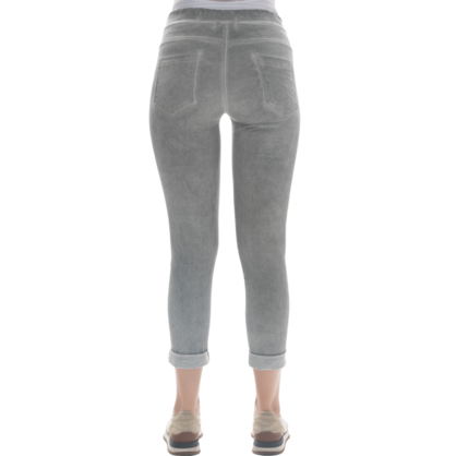 21010 VERA MAY GREY ITALIAN LINEN PANT