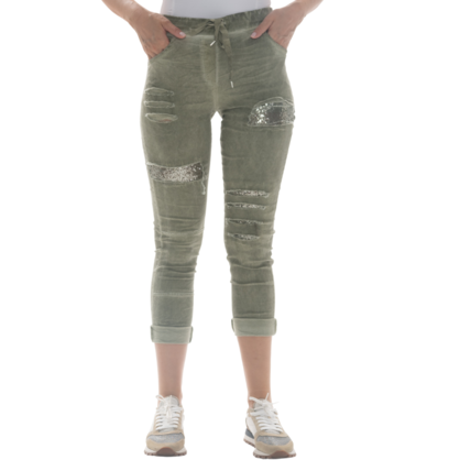 21010 VERA MAY KHAKI ITALIAN LINEN PANT