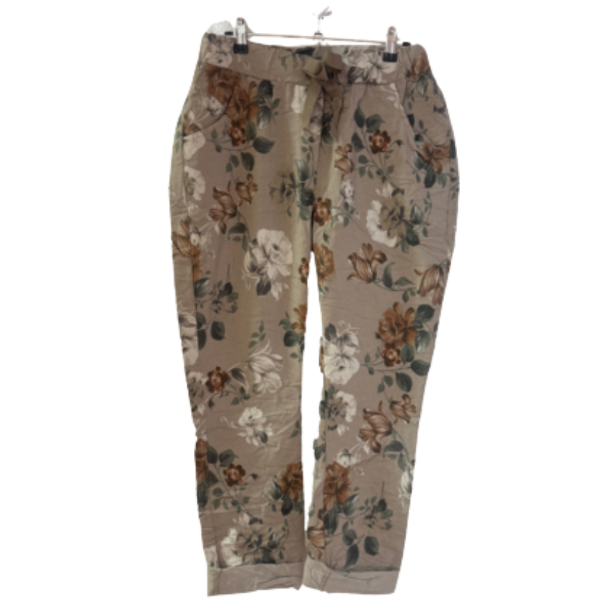 VERA MAY ITALIAN BEIGE VISCOSE PANT 21572