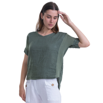2264 MILITARE ITALIAN LINEN TOP