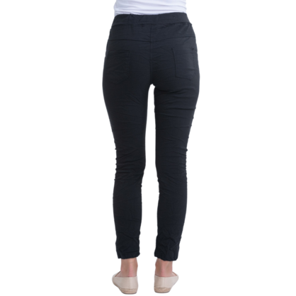 24131 VERA MAY BLACK ITALIAN LINEN PANT