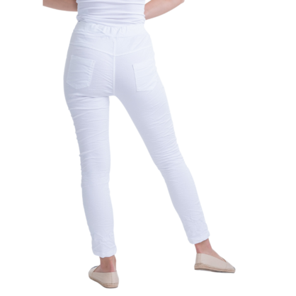 24131 VERA MAY WHITE ITALIAN LINEN PANT