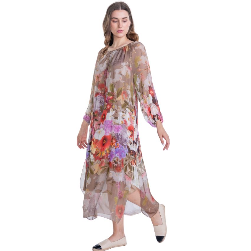 VERA MAY FANGO ITALIAN SILK DRESS 2555B