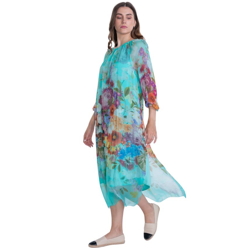 VERA MAY TIFFANY ITALIAN SILK DRESS 2555B