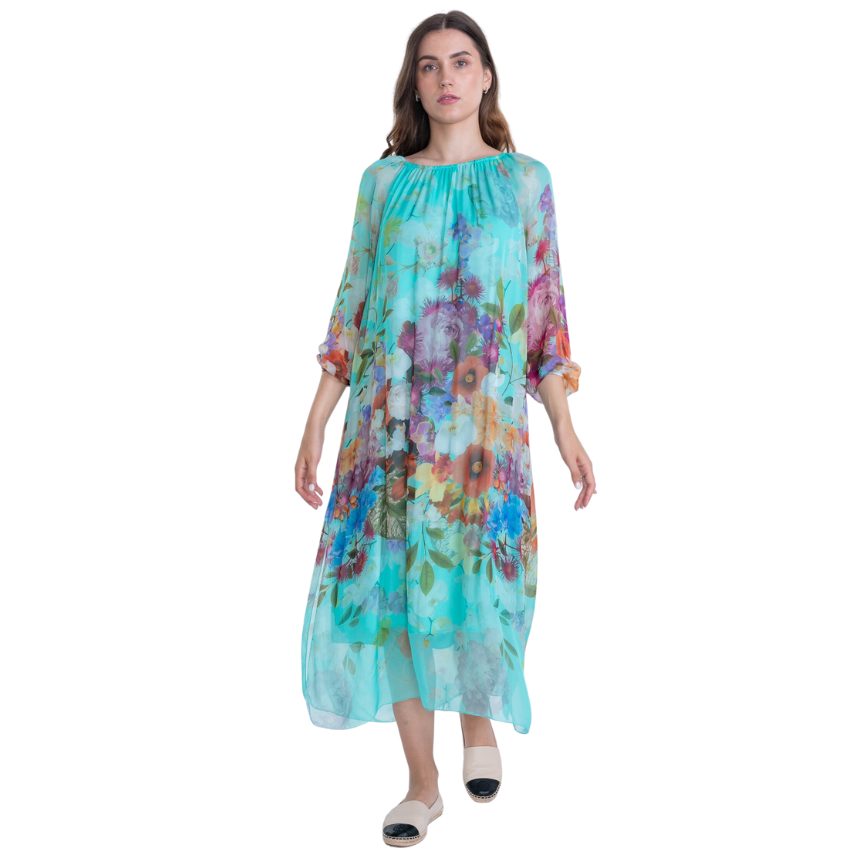 VERA MAY TIFFANY ITALIAN SILK DRESS 2555B