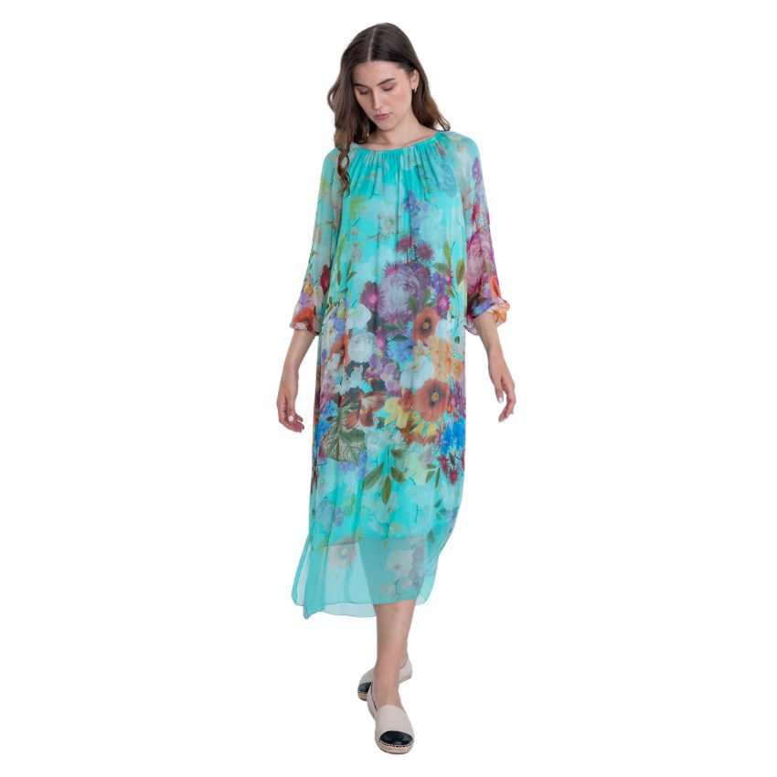 VERA MAY TIFFANY ITALIAN SILK DRESS 2555B