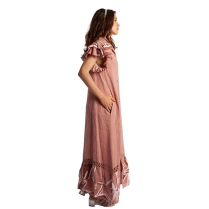 Vera May Italian Linen Pink Dress 2726
