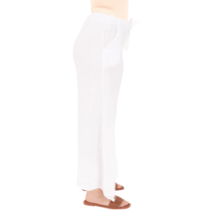 Vera May Italian Linen Bianco Pant 2829