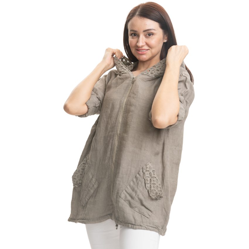 Vera May Italian Linen Fango Top 2863