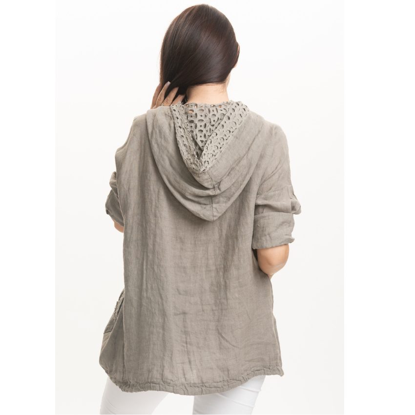 Vera May Italian Linen Fango Top 2863