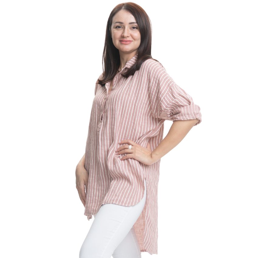 Vera May Italian Linen Pink Top 2873