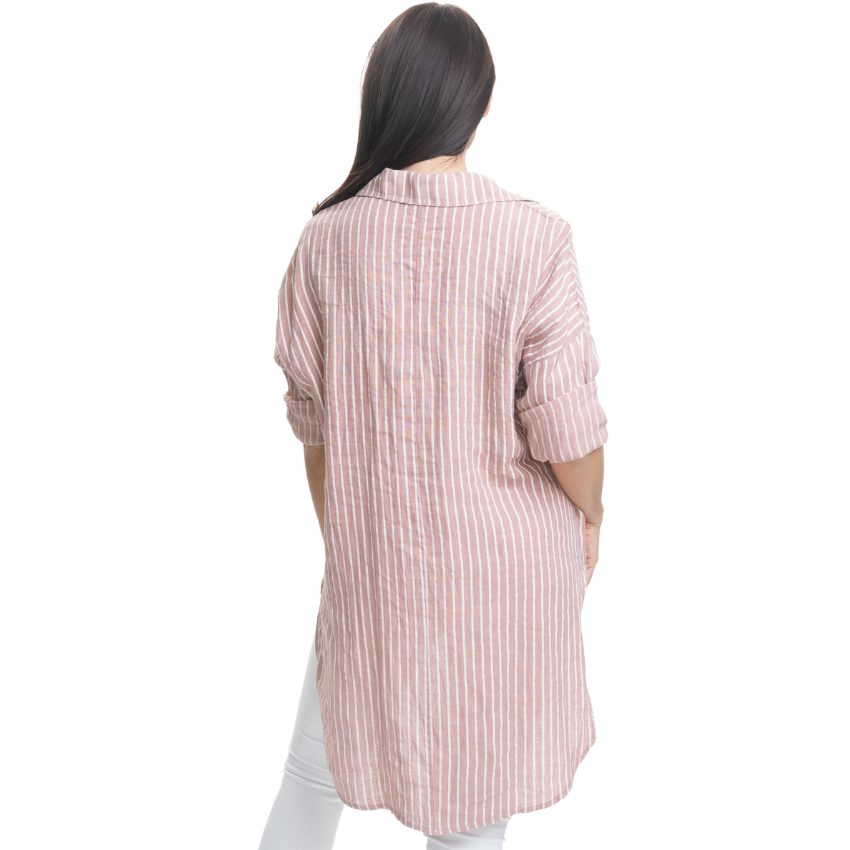 Vera May Italian Linen Pink Top 2873