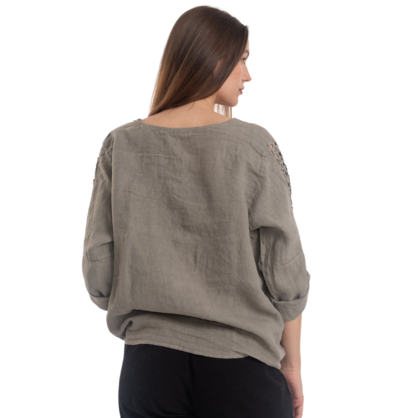 2894 FANGO ITALIAN LINEN TOP