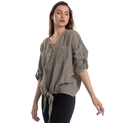 2894 FANGO ITALIAN LINEN TOP