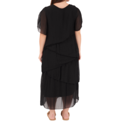 VERA MAY NERO ITALIAN SILK DRESS 2898