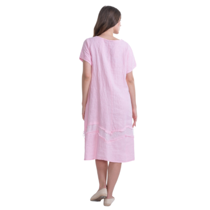 2942 PINK ITALIAN LINEN DRESS