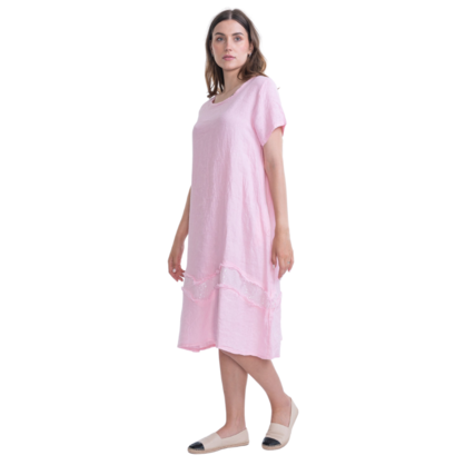 2942 PINK ITALIAN LINEN DRESS