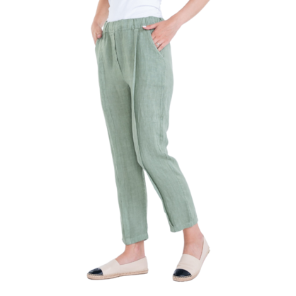 Vera May Italian Linen Salvia Pant 2974
