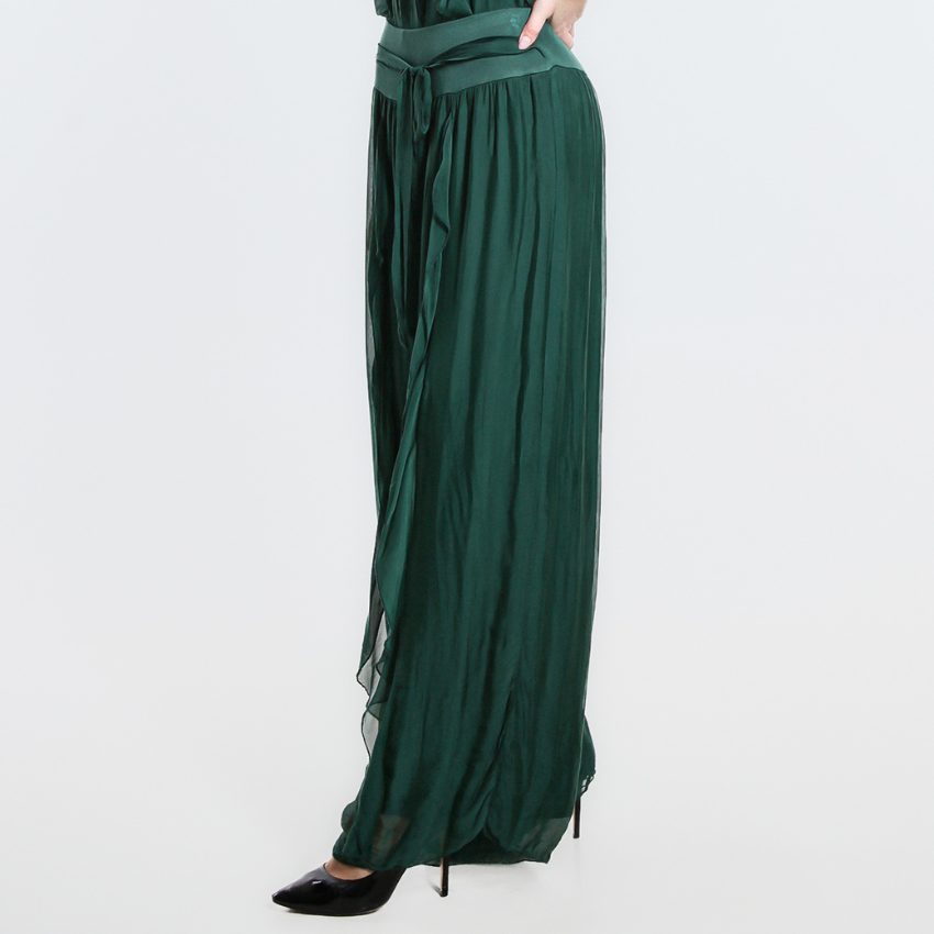 VERA MAY GREEN ITALIAN SILK PANT 2989