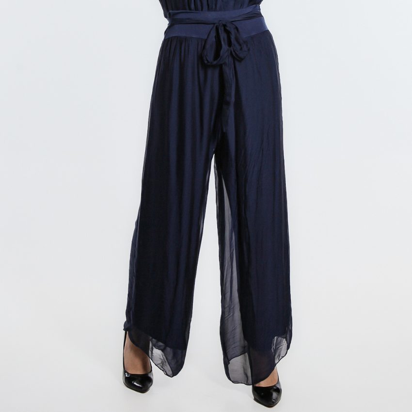 VERA MAY NAVY ITALIAN SILK PANT 2989