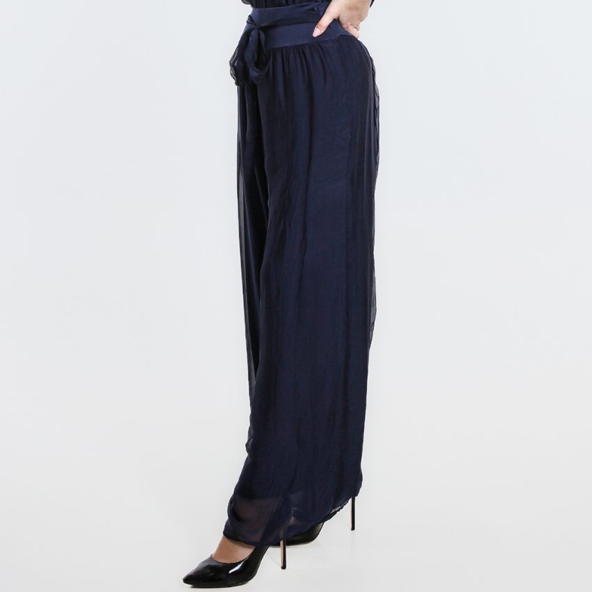 VERA MAY NAVY ITALIAN SILK PANT 2989