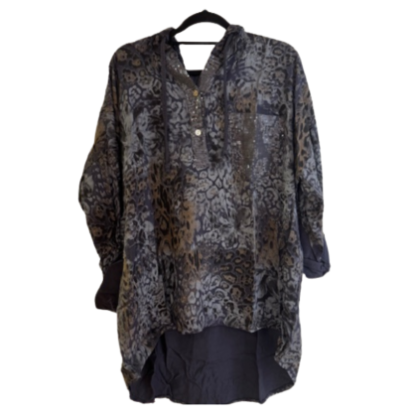 VERA MAY ITALIAN BLUE VISCOSE TOP 55690