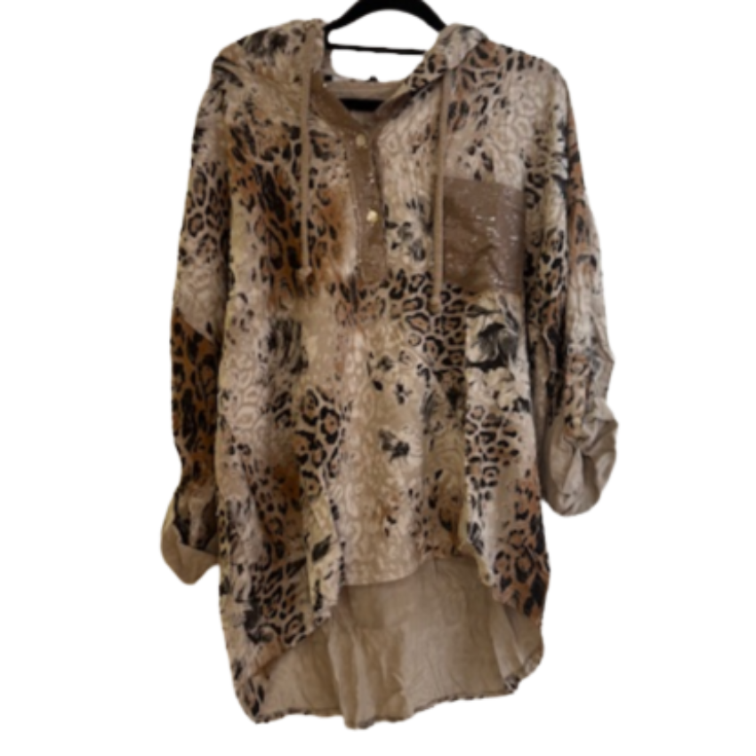 VERA MAY ITALIAN BEIGE VISCOSE TOP 55690