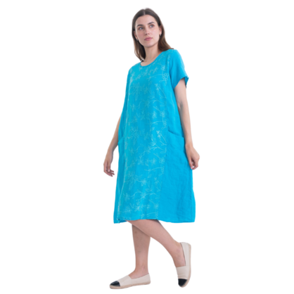 6033 TURRCHESE ITALIAN LINEN DRESS
