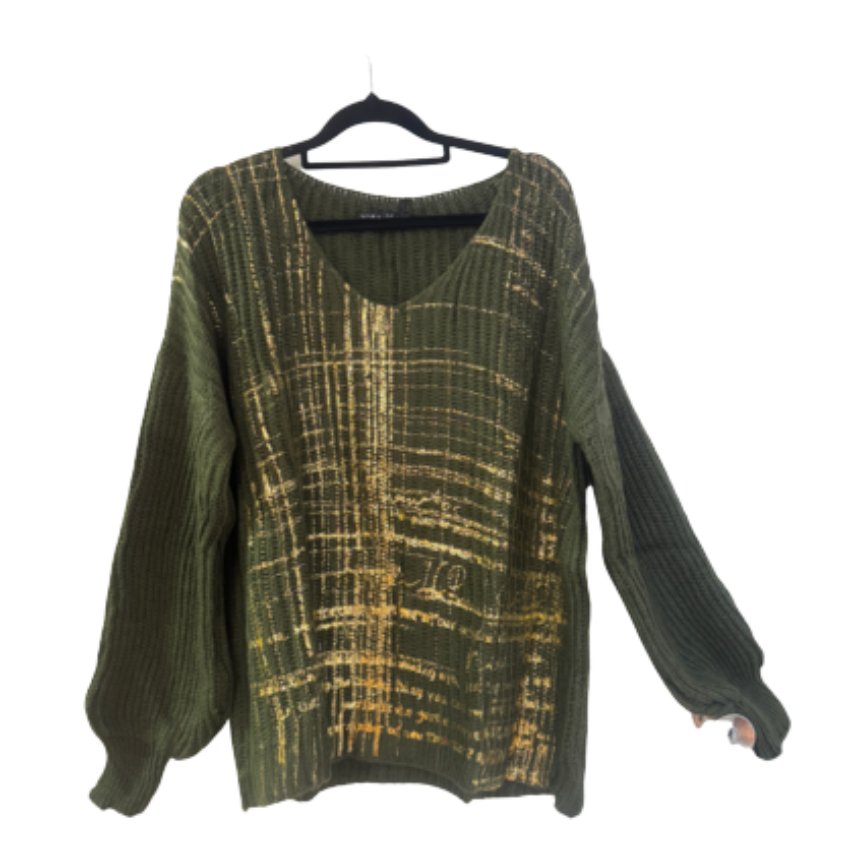 VERA MAY ITALIAN KHAKI SWEATER 6061