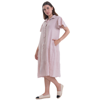 6070 PETALO ITALIAN LINEN DRESS