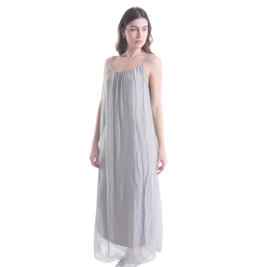 VERA MAY MILITARE/SAGE ITALIAN SILK DRESS 6094